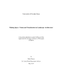 Vision and Visualization in Landscape Architecture