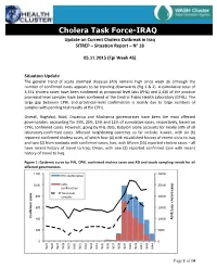 Cholera Task Force-IRAQ Update on Current Cholera Outbreak in Iraq SITREP – Situation Report – N° 18