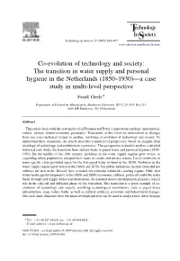 Co-Evolution of Technology and Society: the Transition in Water
