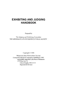 Exhibiting and Judging Handbook