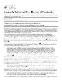 Looking for Interpreter Zero: the Irony of Themistocles