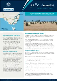 Narromine to Narrabri Proiect About the Inland Rail Programme This Project Is a New Rail Corridor That Will Connect Narromine to Narrabri in New South Wales