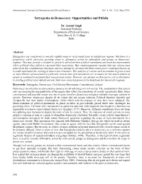 Satyagraha in Democracy: Opportunities and Pitfalls