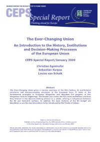 The Ever-Changing Union: an Introduction to the History