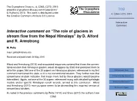 “The Role of Glaciers in Stream Flow from the Nepal Himalaya” by D
