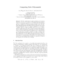 Computing Tutte Polynomials