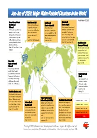 Jan-Jun of 2020: Major Water-Related Disasters in the World