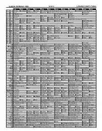 Sunday Morning Grid 3/18/12 Latimes.Com/Tv Times
