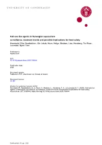 Anti-Sea Lice Agents in Norwegian Aquaculture