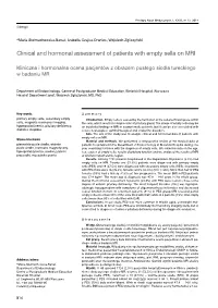 Clinical and Hormonal Assessment of Patients with Empty Sella on MRI