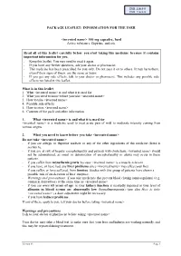 Package Leaflet: Information for the User