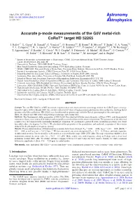 Accurate P-Mode Measurements of the G0V Metal-Rich Corot⋆ Target