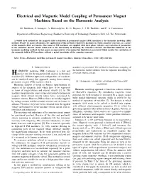 Electrical and Magnetic Model Coupling of Permanent Magnet Machines Based on the Harmonic Analysis