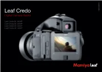 Leaf Credo Digital Camera Backs
