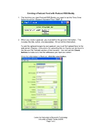 Creating a Podcast Feed with Podcast RSS Buddy