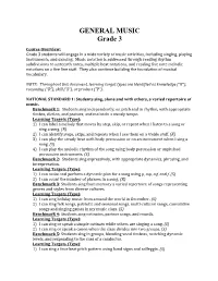 GENERAL MUSIC Grade 3