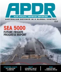 Sea 5000 Future Frigate Progress Report