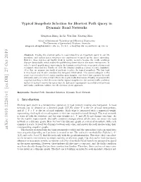 Typical Snapshots Selection for Shortest Path Query in Dynamic Road Networks