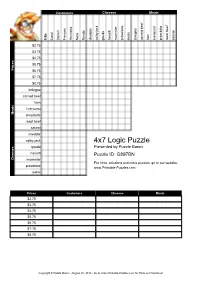 4X7 Logic Puzzle