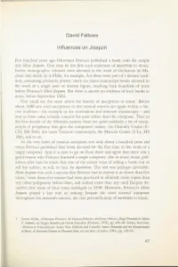 David Fallows Lnfluences on Josquin