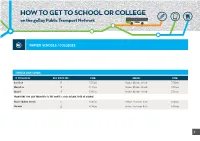 HOW to GET to SCHOOL OR COLLEGE on the Gobay Public Transport Network
