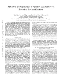Metagenomic Sequence Assembly Via Iterative Reclassification