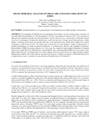 Multi-Temporal Analysis of Urban Area Changes Using Built-Up Index