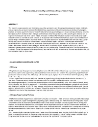 Permanence, Durability and Unique Properties of Hanji