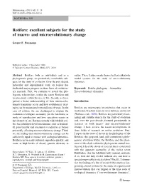 Rotifers: Excellent Subjects for the Study of Macro- and Microevolutionary Change