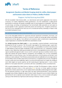 Terms of Reference Assignment: Baseline and Market Scoping Study for Coffee, Black Pepper and Turmeric Value Chains in Paderu, Andhra Pradesh