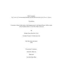 The Limits of Communication Between Mortals and Immortals in the Homeric Hymns