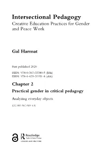 Chapter 2 Practical Gender in Critical Pedagogy Analyzing Everyday Objects