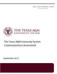Communications Assessment of the Texas A&M University System