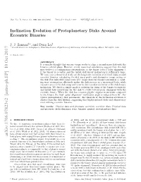Inclination Evolution of Protoplanetary Disks Around Eccentric Binaries
