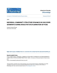 Microbial Community Structure Dynamics in Ohio River Sediments During Reductive Dechlorination of Pcbs