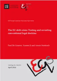 The EU Debt Crisis: Testing and Revisiting Conventional Legal Doctrine