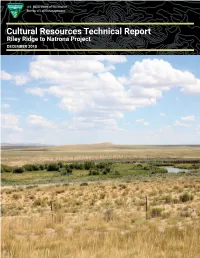 Cultural Resources Technical Report in Support of Final Environmental