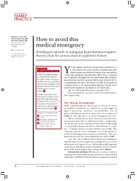 How to Avoid This Medical Emergency