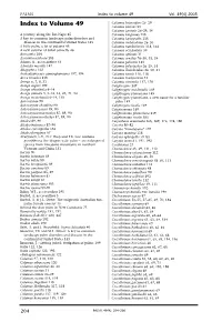 Index to Volume 49 Vol
