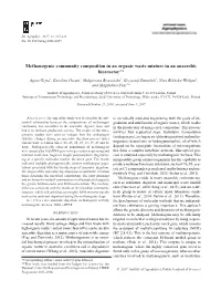 Methanogenic Community Composition in An