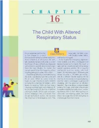 The Child with Altered Respiratory Status