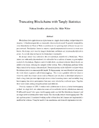 Truncating Blockchains with Tangly Statistics