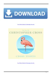 Cross Words the Best of Christopher Cross Rar