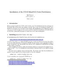 Installation of the CTAN Musixtex Fonts Distribution