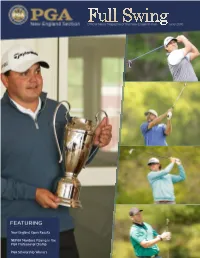 New England Open Results NEPGA Members Playing in the PGA