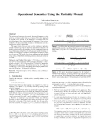 Operational Semantics Using the Partiality Monad