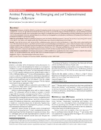 Amitraz Poisoning: an Emerging and Yet Underestimated Poison—A Review Sidhant Sachdeva1, Gurinder Mohan2, Parminder Singh3