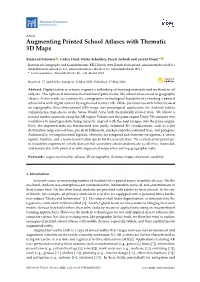 Augmenting Printed School Atlases with Thematic 3D Maps