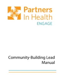 Community-Building Lead Manual Table of Contents