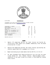 NOTES 2. Special DB Comprising Hon'ble the Chief